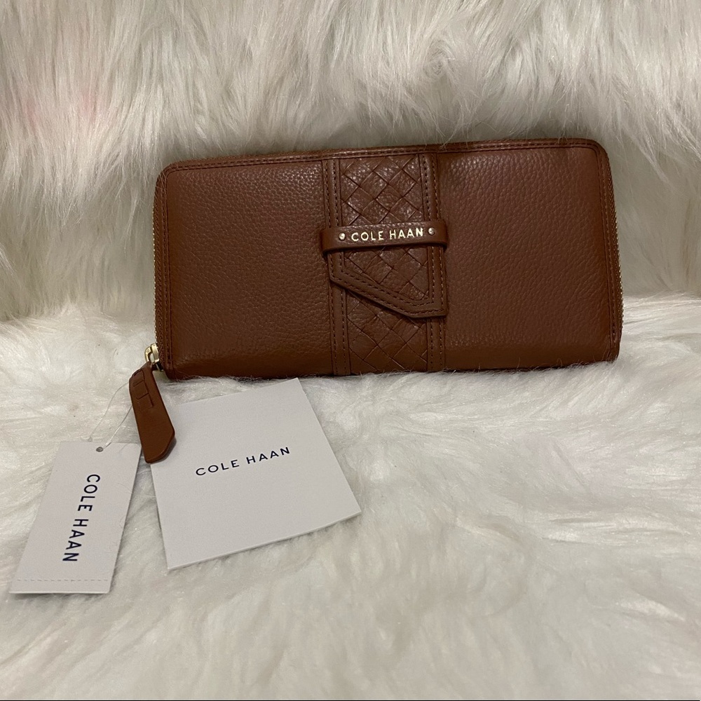 Cole Haan Leather Zip Around Wallet NWT